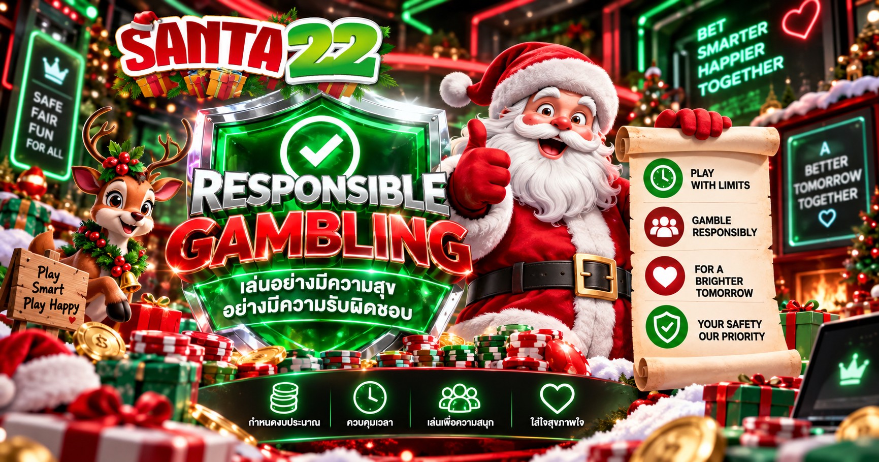 นโยบายการเดิมพันอย่างรับผิดชอบ - SANTA22